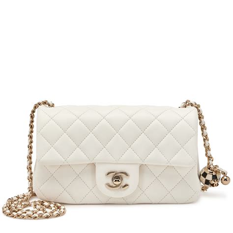 white chanel mini|chanel mini flap price.